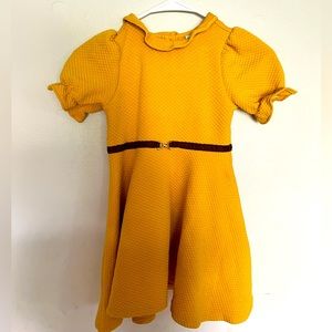 Janie and Jack mustard quilted girls dress